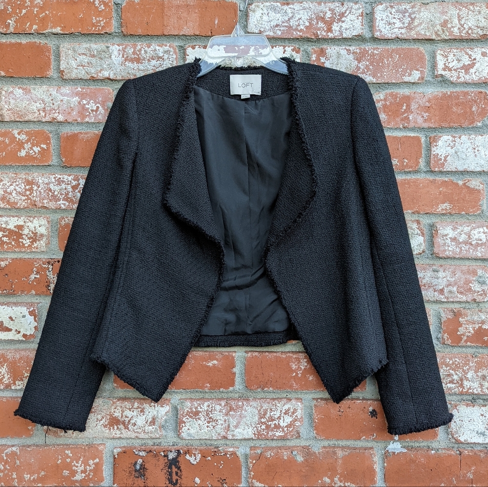 LOFT Black Textured Blazer